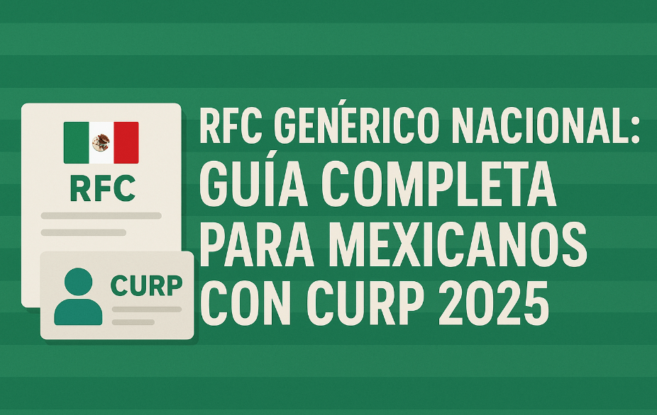 RFC Genérico Nacional y CURP - Guía Completa 2025