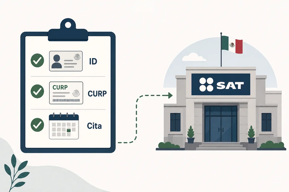 Documentos y cita SAT para sacar el RFC por primera vez