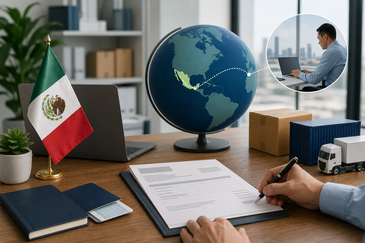 Escenario de operación internacional entre una empresa mexicana y un cliente extranjero